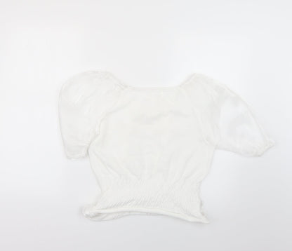 indie+ moi Womens White   Basic Blouse Size 12