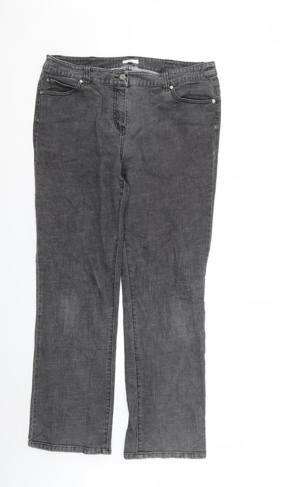 Preloved cc Womens Grey   Straight Jeans Size 16 L30 in - Front