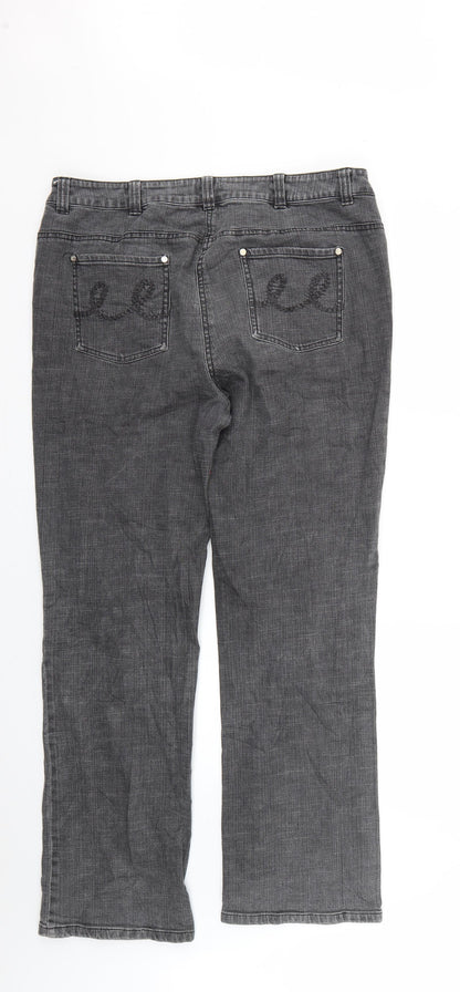Preloved cc Womens Grey   Straight Jeans Size 16 L30 in - Back