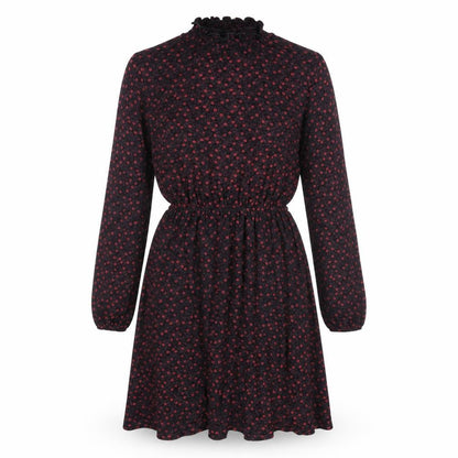 Select Womens Black Floral  A-Line  Size 6