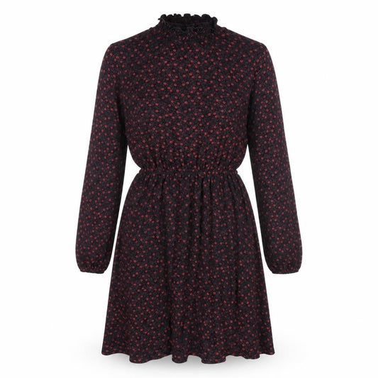 Select Womens Black Floral  A-Line  Size 6