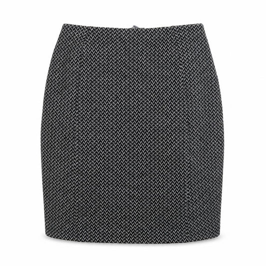 Papaya Womens Black Geometric  A-Line Skirt Size 8