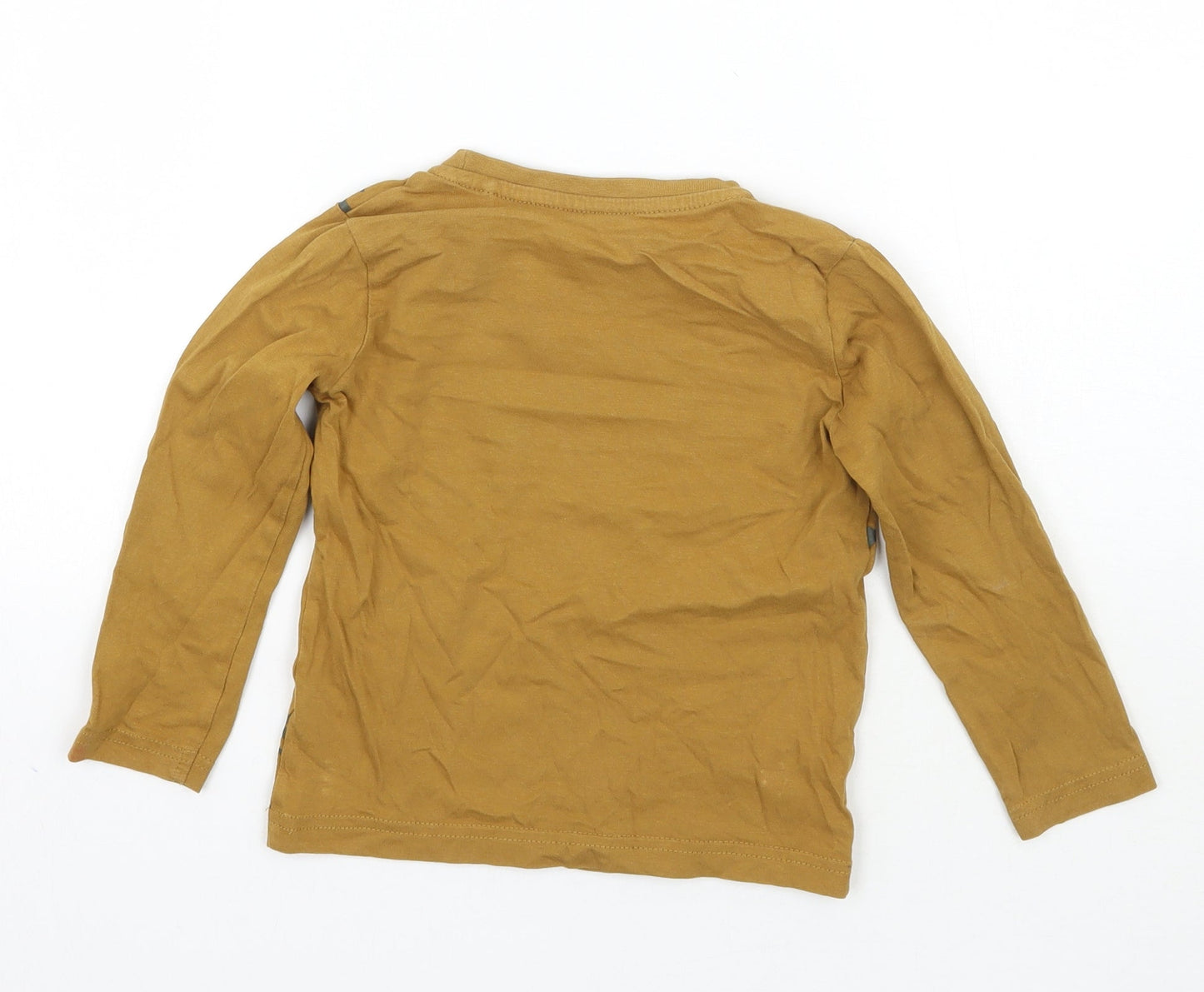 TU Boys Brown Animal Print Rayon Basic T-Shirt Size 2 Years