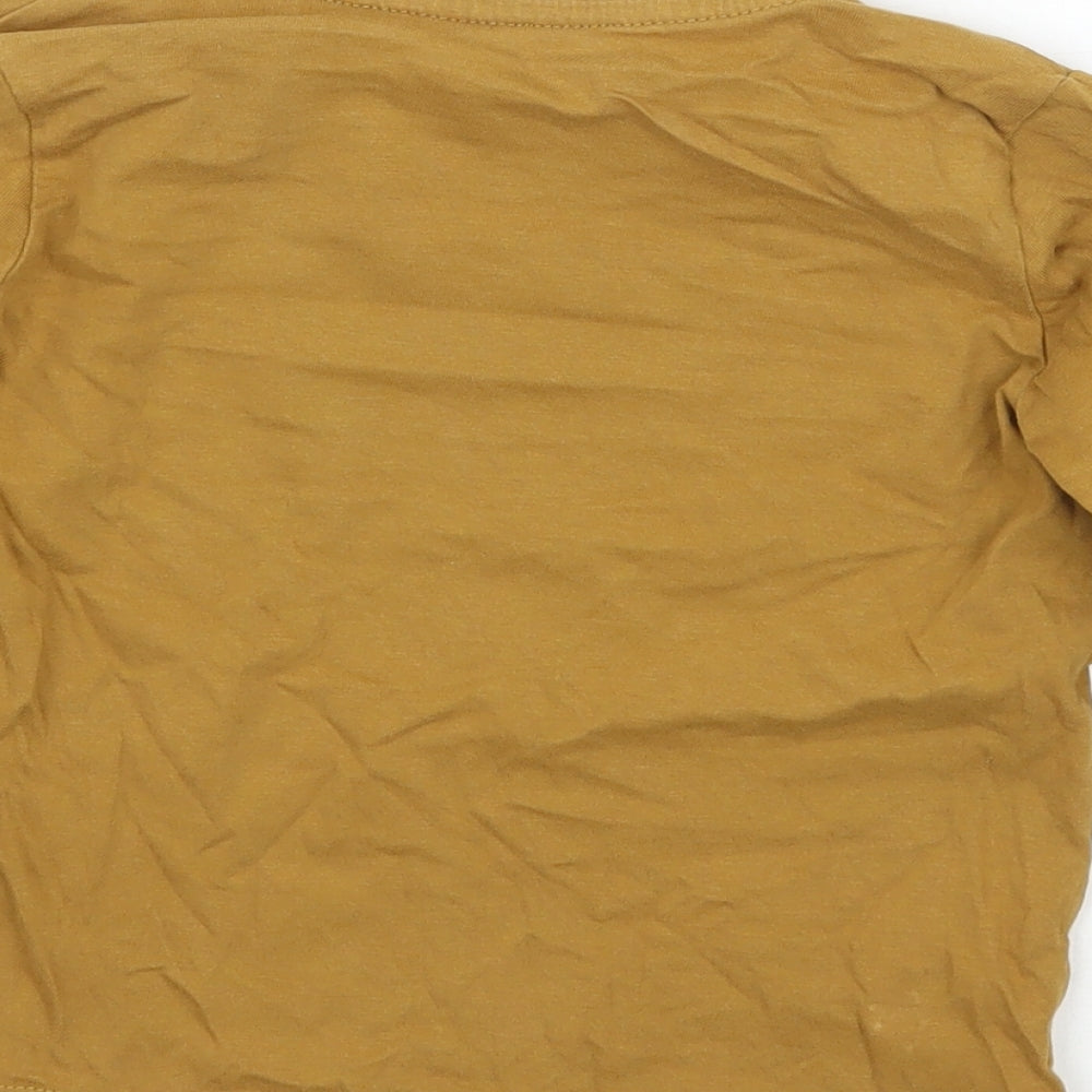 TU Boys Brown Animal Print Rayon Basic T-Shirt Size 2 Years