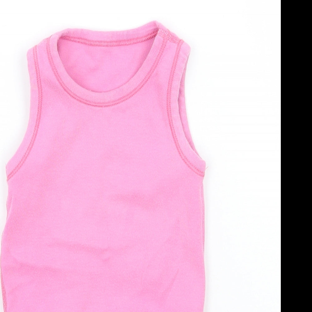 Matalan Girls Pink   Babygrow One-Piece Size 9-12 Months