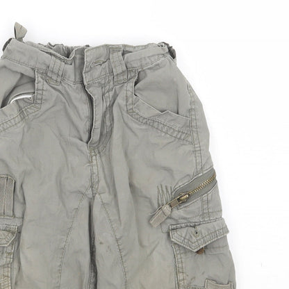Close-up detail of Pumpkin Patch boys’ green cargo trousers, size 12-18, months