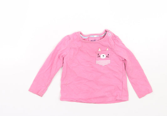 TU Girls Pink   Basic T-Shirt Size 6-9 Months
