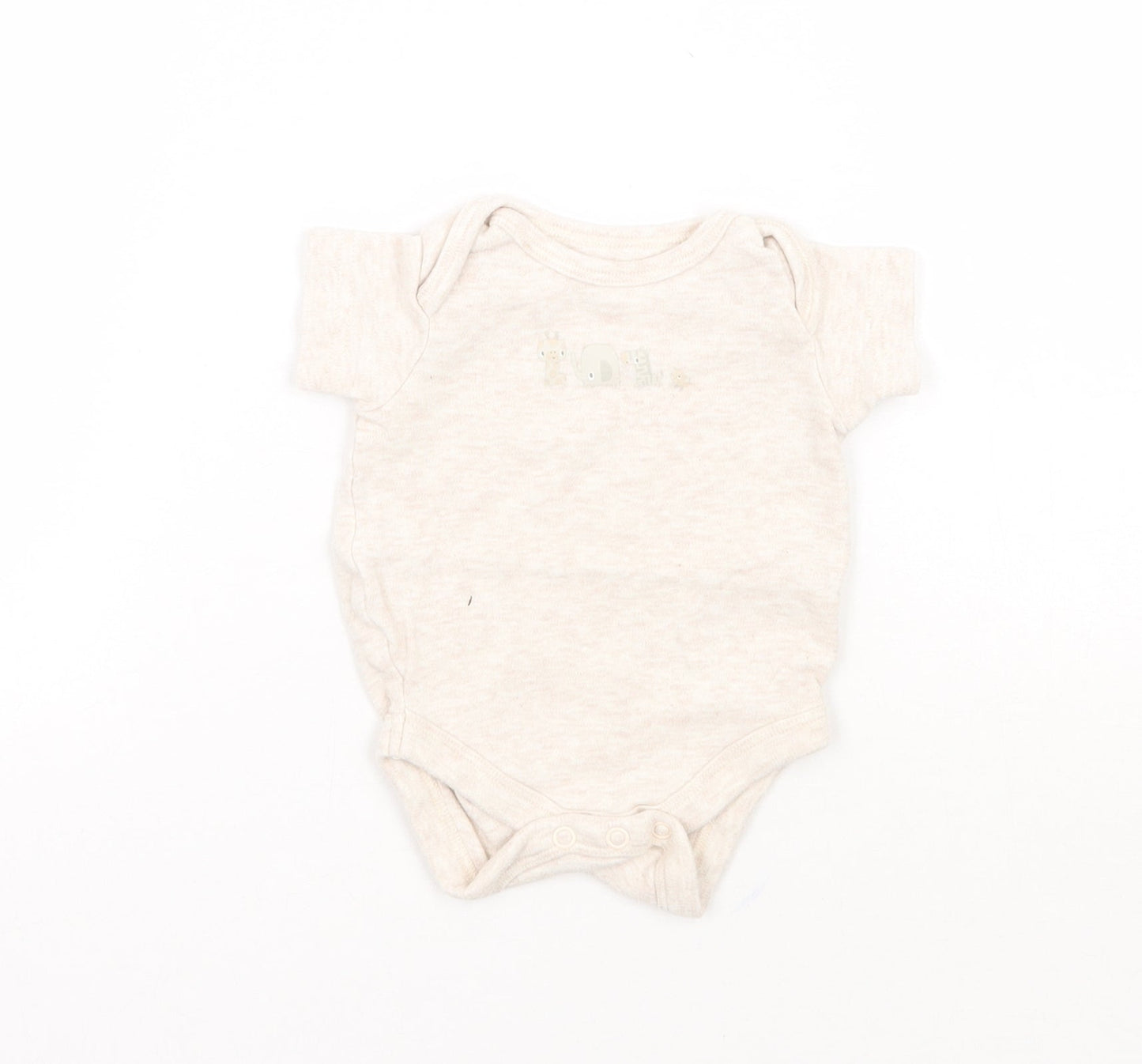 Mothercare Baby Beige Animal Print  Babygrow One-Piece Size Newborn