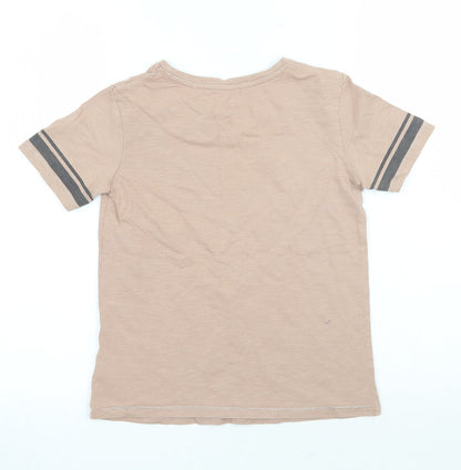 Back view of Next girls’ brown basic t-shirt, size 8, years