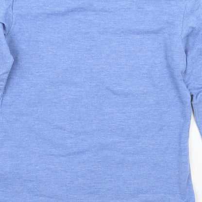 Brand and care label for leister city girls’ blue basic t-shirt, size 5-6, years