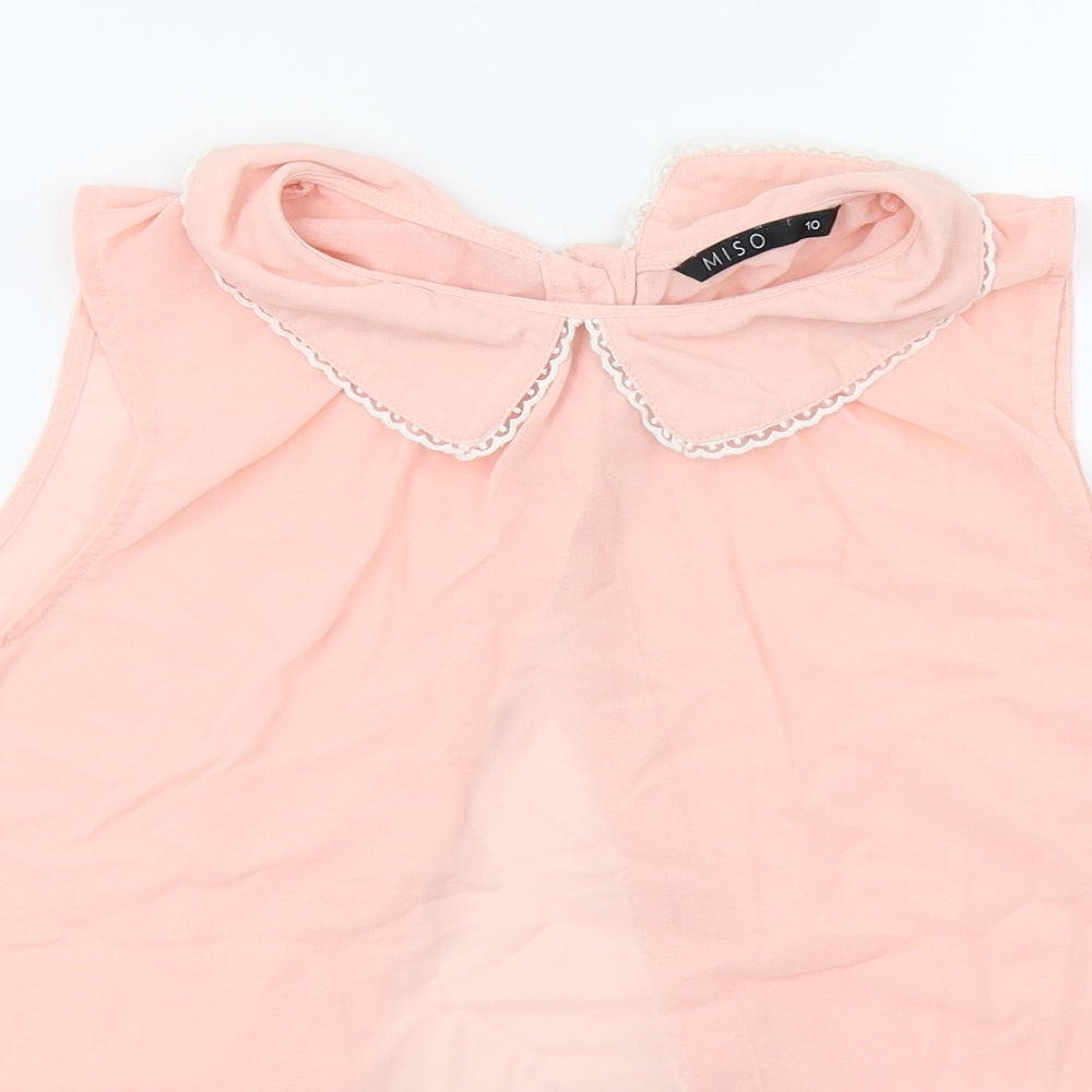 Miso Womens Pink   Basic Tank Size 10