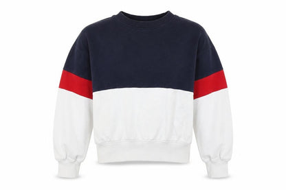 H&M Girls White Striped  Pullover Sweatshirt Size 11-12 Years