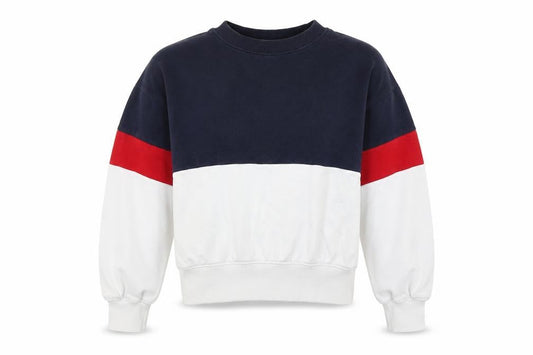 H&M Girls White Striped  Pullover Sweatshirt Size 11-12 Years
