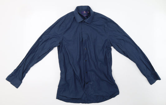 NEXT Mens Blue    Button-Up Size 16
