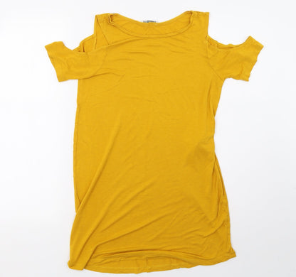 Zara Womens Yellow   Basic T-Shirt Size S