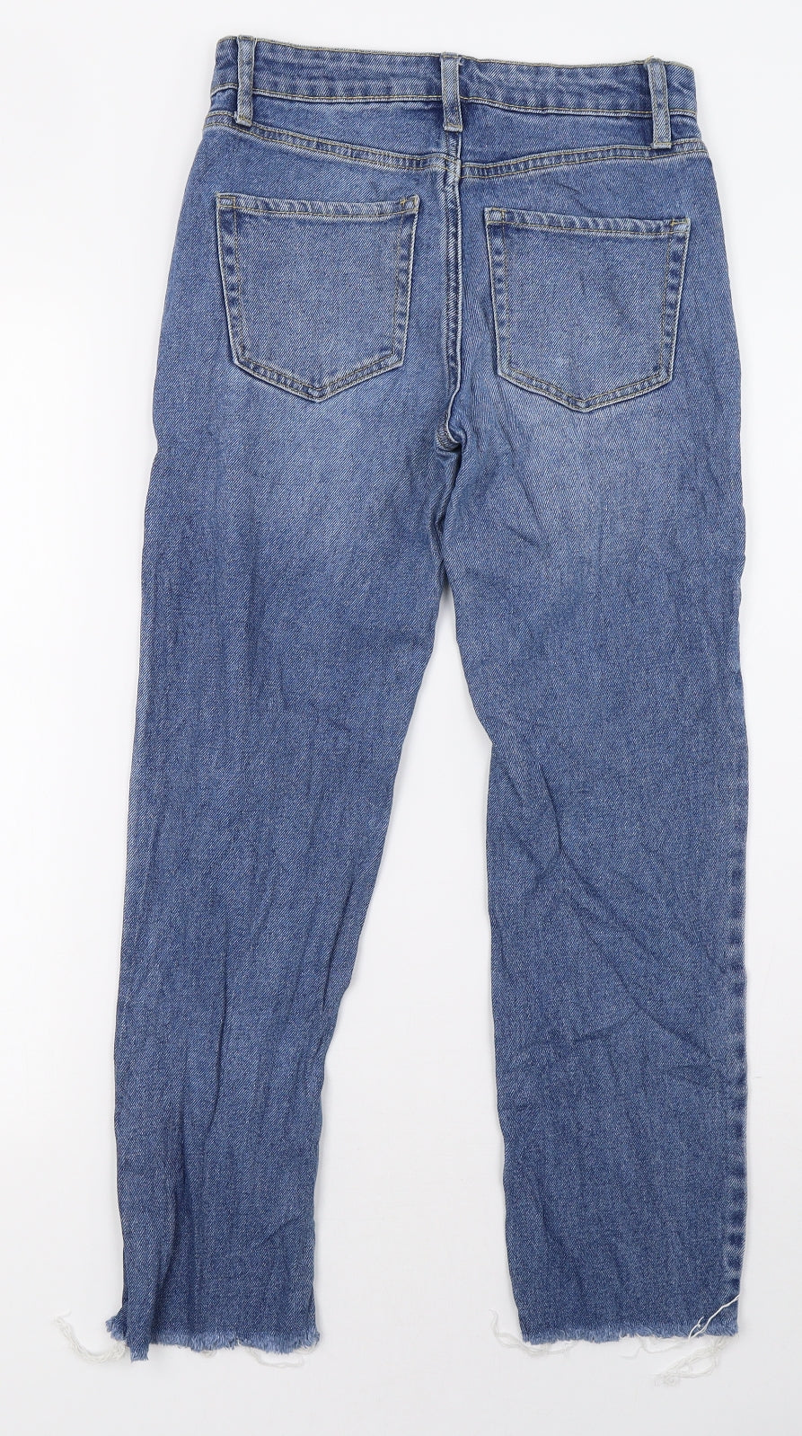 Preworn Womens Blue  Denim Straight Jeans Size 6 L27 in