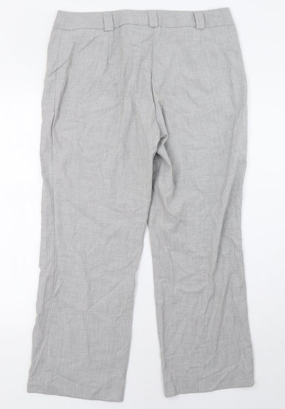 Back view of Kaleidoscope women’s grey trousers, size UK 14, 29-inch leg
