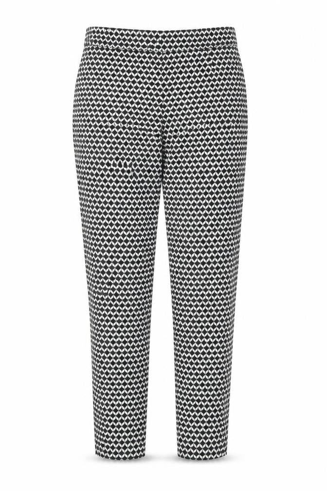H&M Womens Black Geometric  Trousers  Size 10 L30 in