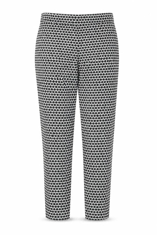 H&M Womens Black Geometric  Trousers  Size 10 L30 in