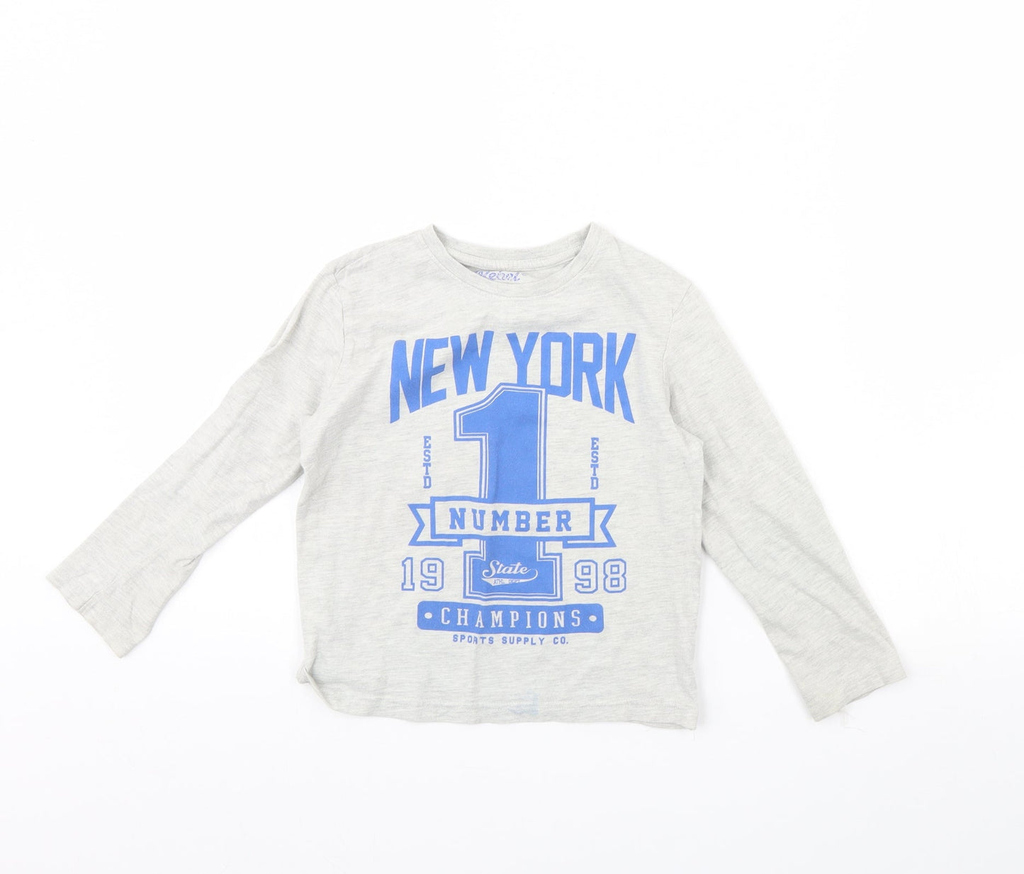 Primark Boys Grey   Basic T-Shirt Size 6 Years  - New york