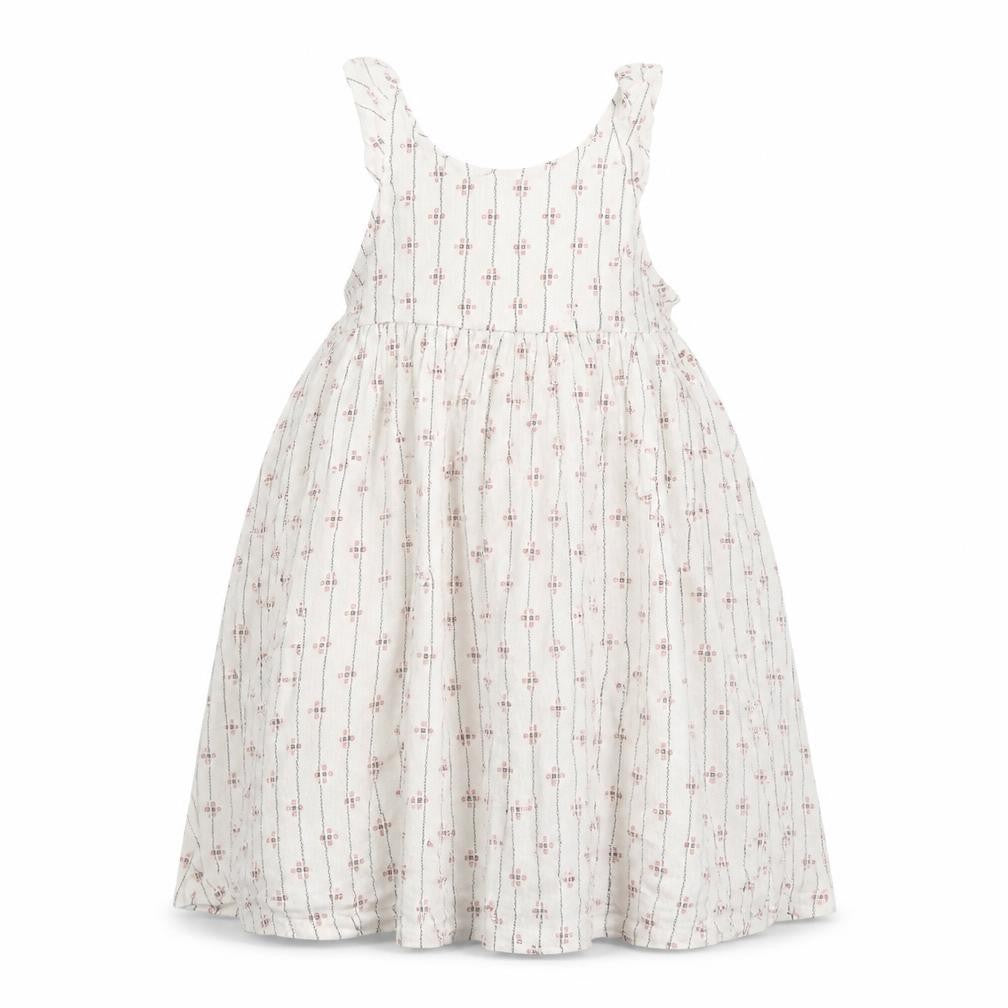 m&s Girls White Striped  Maxi  Size 2 Years
