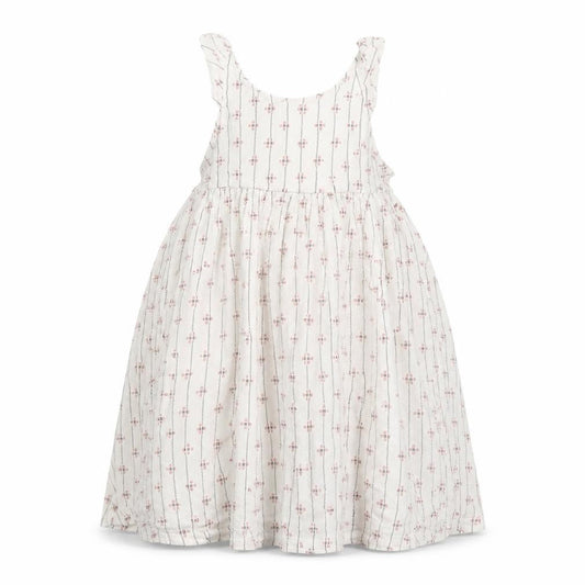 m&s Girls White Striped  Maxi  Size 2 Years