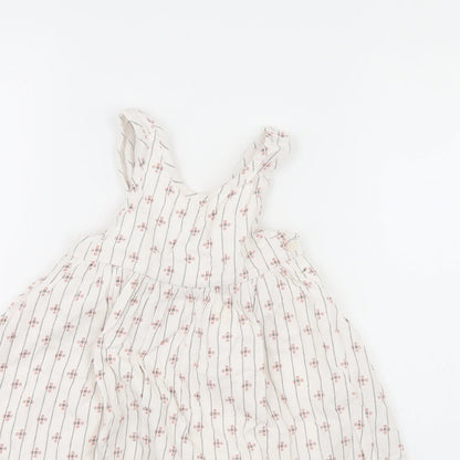 Marks & Spencer Girls White Striped  Maxi  Size 2 Years