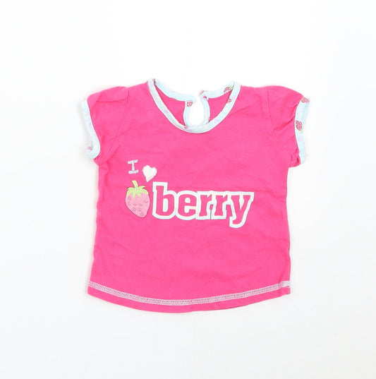 M&S Baby Pink   Basic T-Shirt Size 3-6 Months