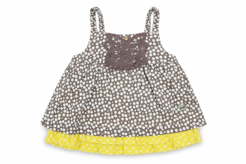 Confetti Baby Brown Polka Dot  Shift  Size 6-9 Months