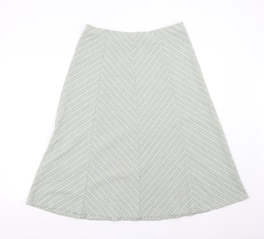 Sarah Hamilton Womens Green   A-Line Skirt Size 14