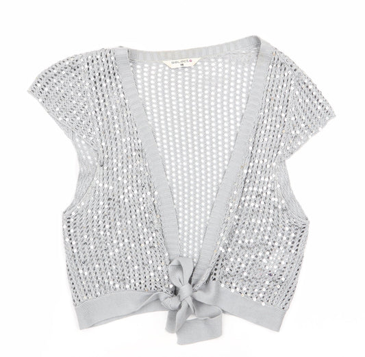 Select Womens Grey   Cardigan Jumper Size 16  - Waistcoat Style