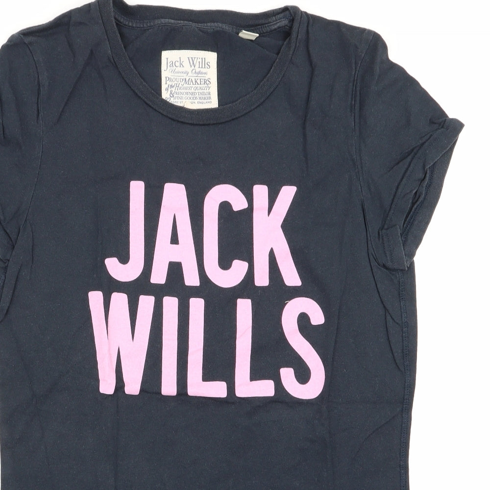 Jack Wills Womens Blue   Basic T-Shirt Size 8