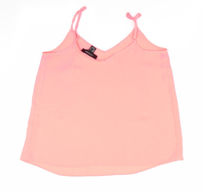 Back view of Atmosphere women’s orange camisole tank, size UK 10