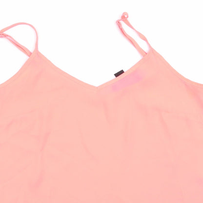 Close-up detail of Atmosphere women’s orange camisole tank, size UK 10