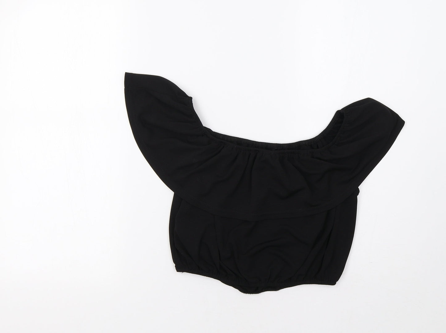 New Look Womens Black   Cropped Blouse Size 12