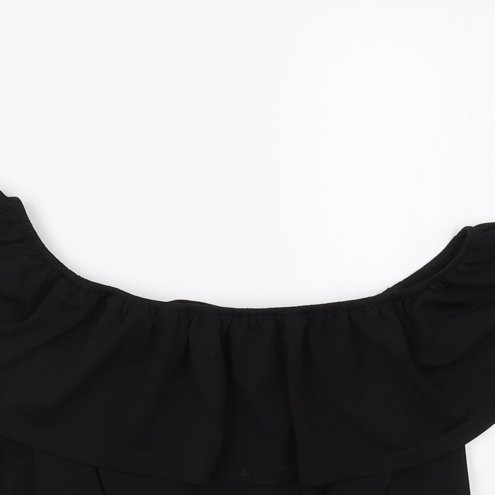 New Look Womens Black   Cropped Blouse Size 12
