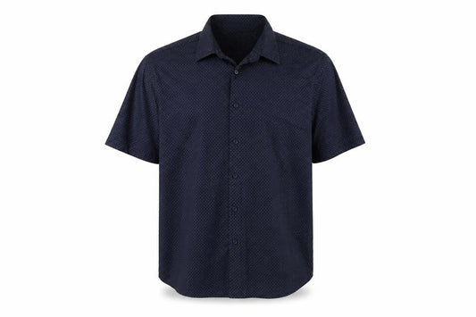 Giorgio Mens Blue Geometric   Button-Up Size L