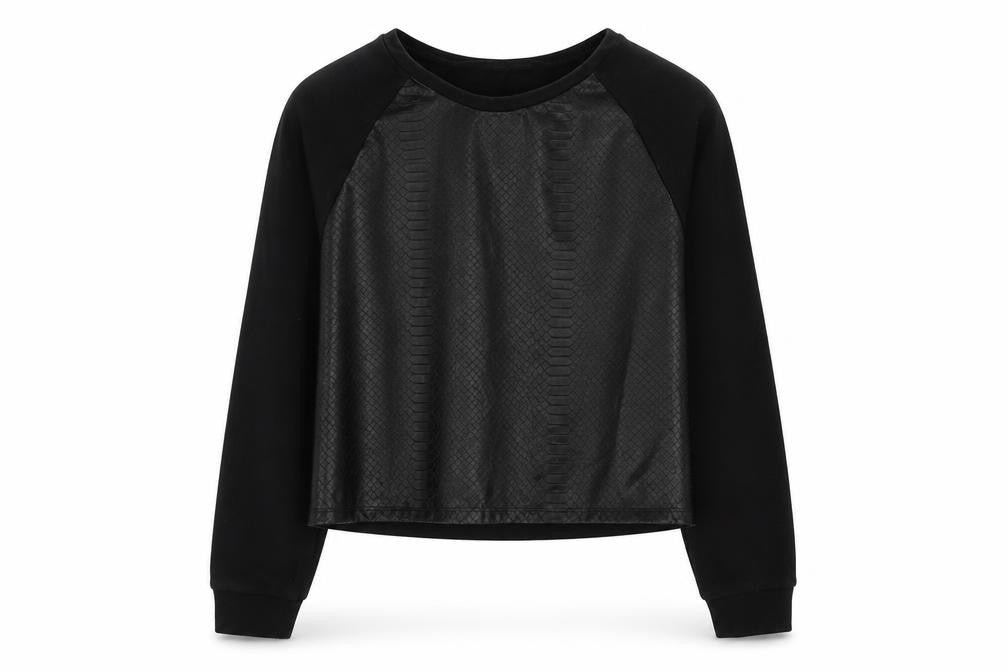 H&M Womens Black Animal Print  Pullover Hoodie Size M