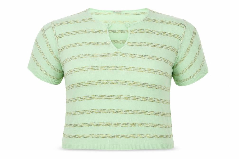 Delamare Womens Green Striped  Pullover Jumper Size 12