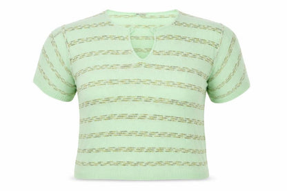 Delamare Womens Green Striped  Pullover Jumper Size 12