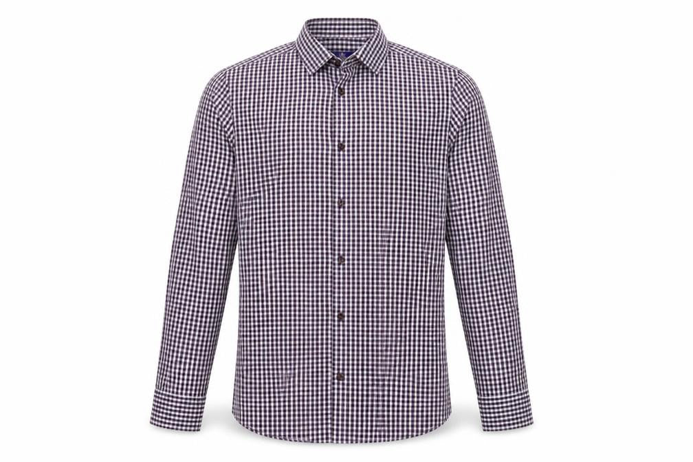 Next Mens Blue Check   Button-Up Size 15