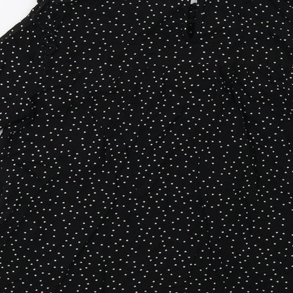 New Look Womens Black Polka Dot  Basic Blouse Size 8