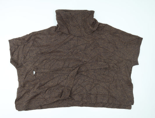 H&M Womens Brown    Poncho Size M