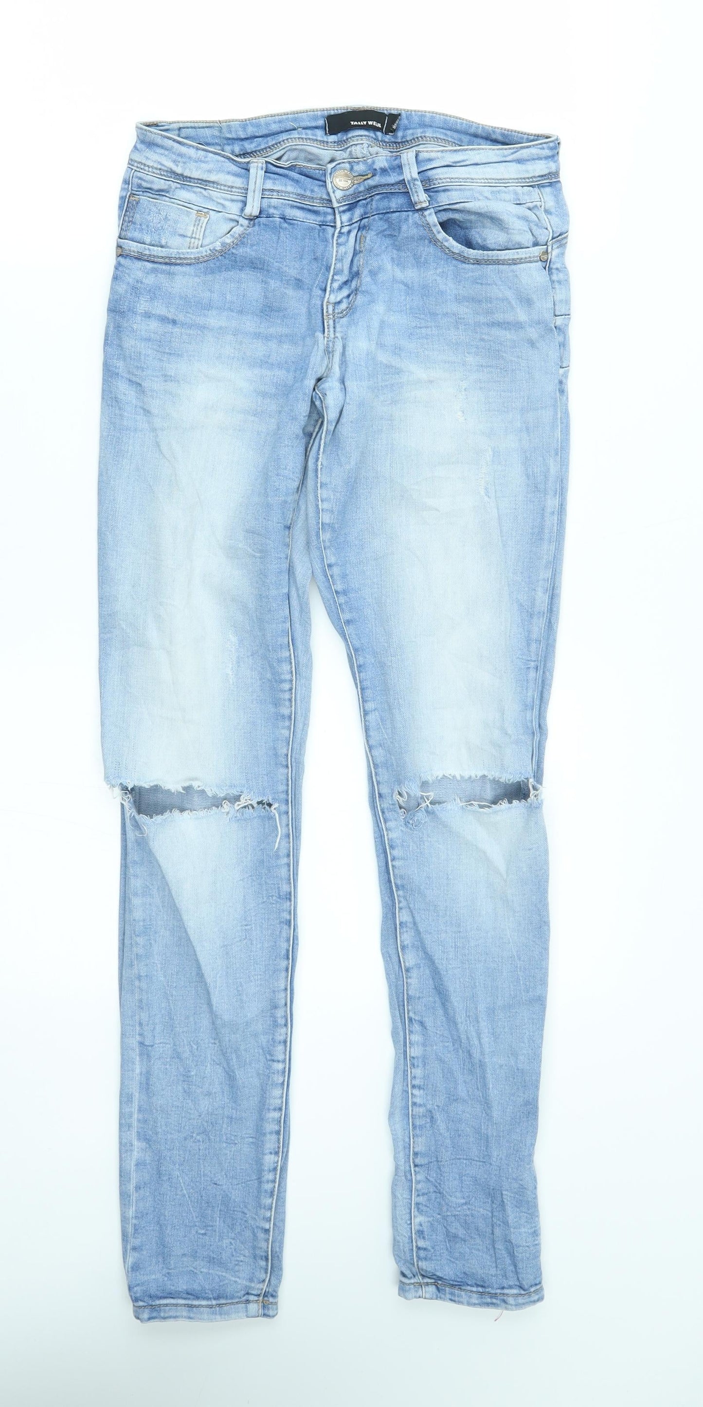 TALLY WEiJL Womens Blue   Skinny Jeans Size 8 L28 in
