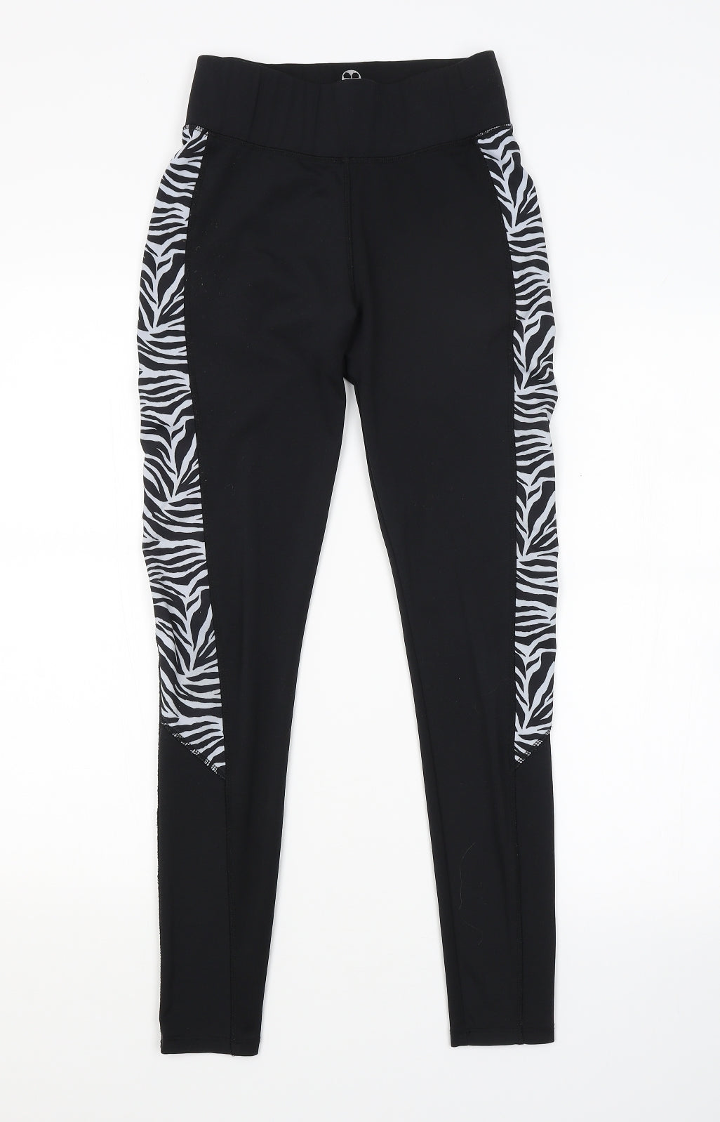 New Look Womens Black Animal Print  Compression Leggings Size S L26 in