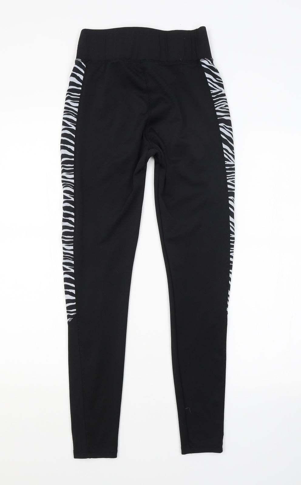 New Look Womens Black Animal Print  Compression Leggings Size S L26 in