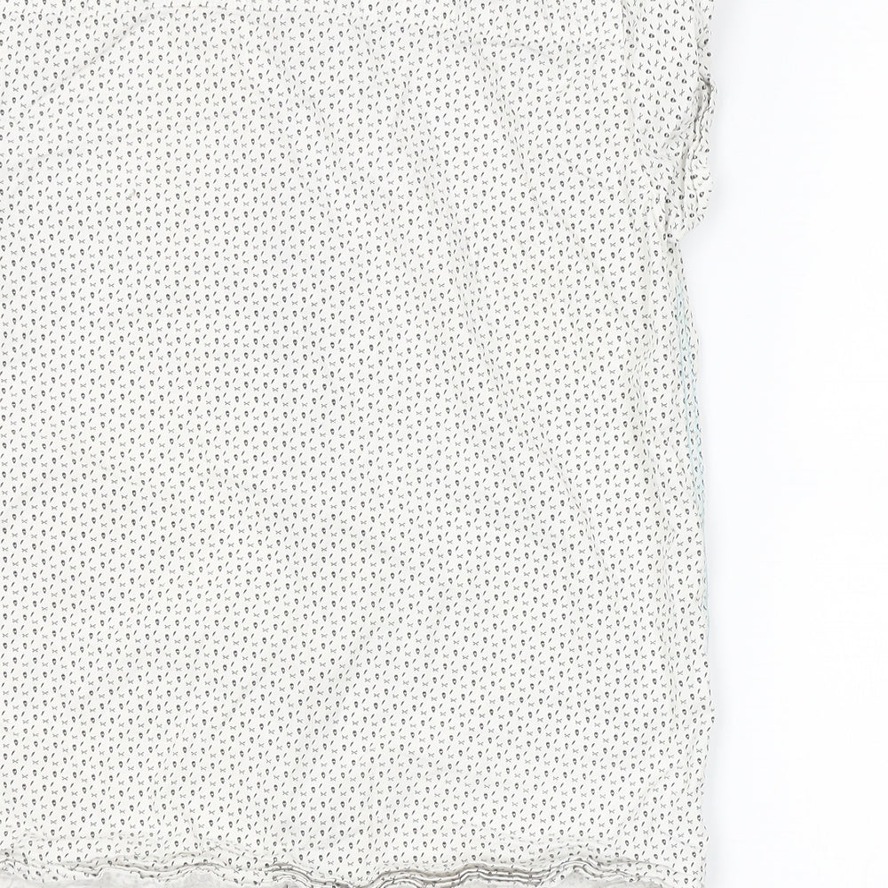 River Island Boys White Geometric  Basic Button-Up Size 12 Years
