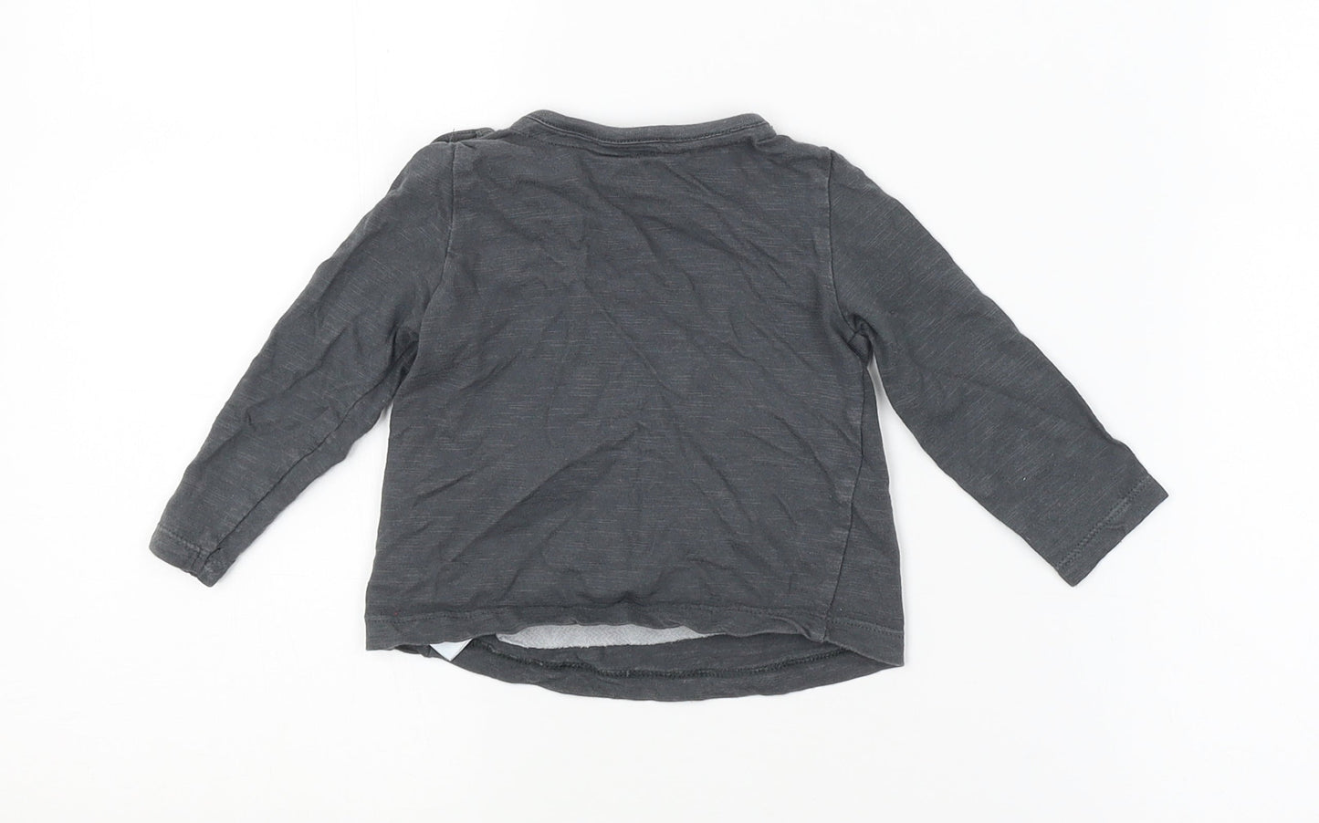 F&F Baby Grey Floral  Basic T-Shirt Size 6-9 Months