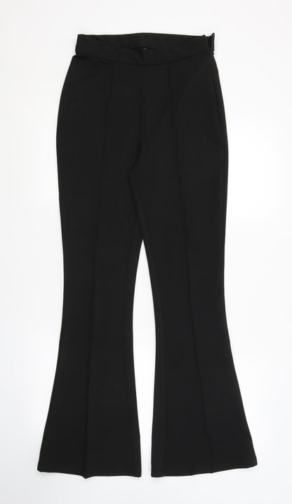 Additional front view of ASOS women’s black trousers, size UK 10, 31-inch leg
