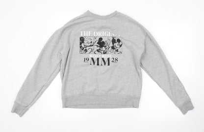 Preloved Primark Womens Grey   Pullover Sweatshirt Size 6  - MICKEY MOUSE - Front